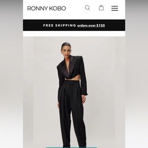 DARINE PANT - BLACK - Ronny Kobo
